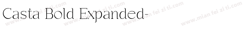 Casta Bold Expanded字体转换